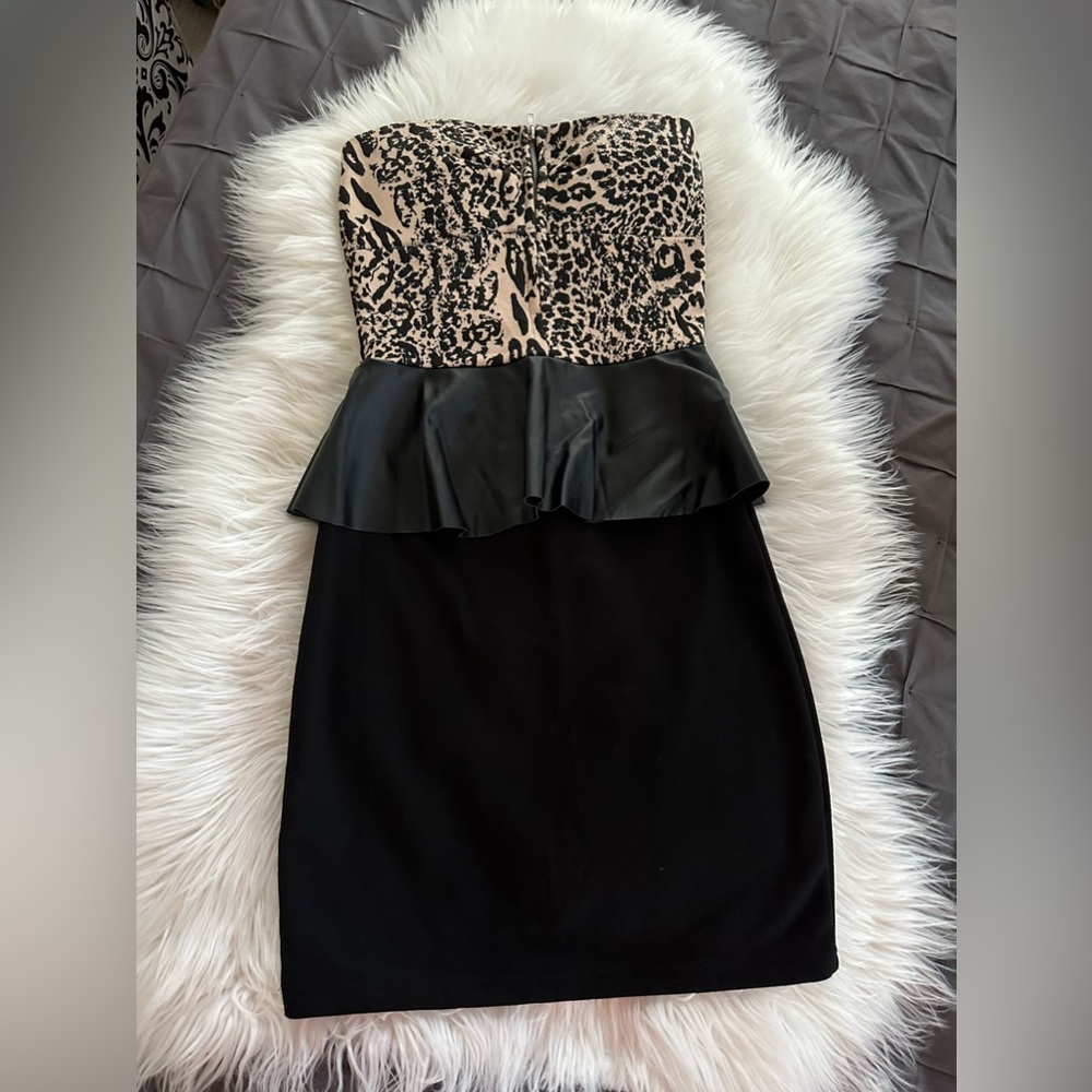 Peplum Strapless Dress